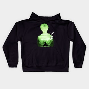 Minimalist Silhouette Zoro Kids Hoodie